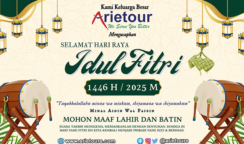 Selamat Hari Raya Idul Fitri 1446H - Arie Tour & Travel